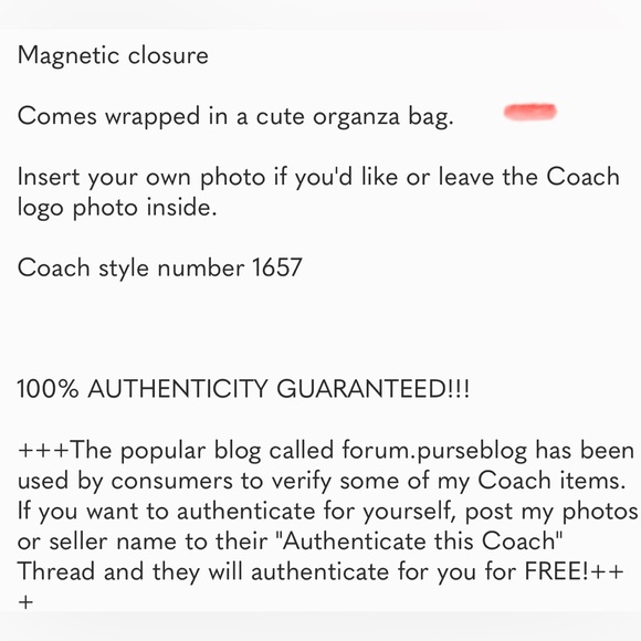 Coach Accessories Coach Silver Signature White Heart Locket